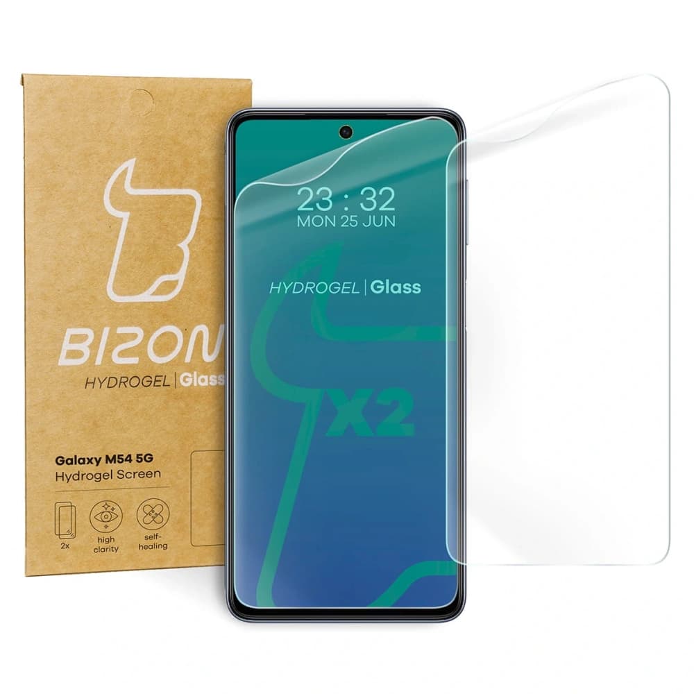 Folia hydrożelowa na ekran Bizon Glass Hydrogel do Galaxy M54 5G, 2 sztuki - 1