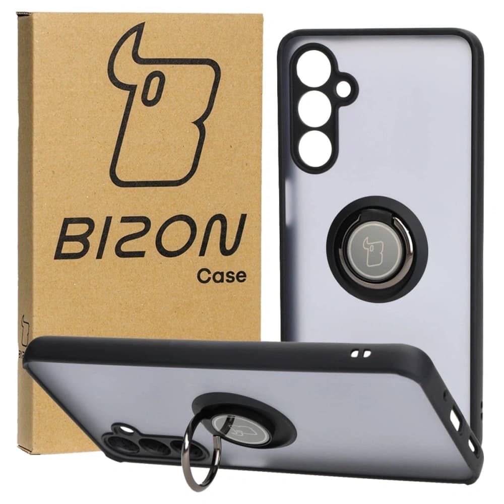 Bizon Case Hybrid Ring Samsung Galaxy M54 5G rauchig mit einem schwarzen Rahmen - 1