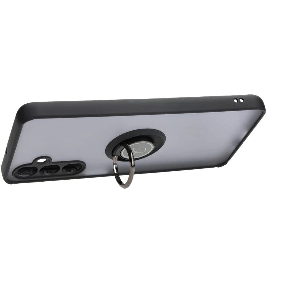 Bizon Case Hybrid Ring Samsung Galaxy M54 5G rauchig mit einem schwarzen Rahmen - 5