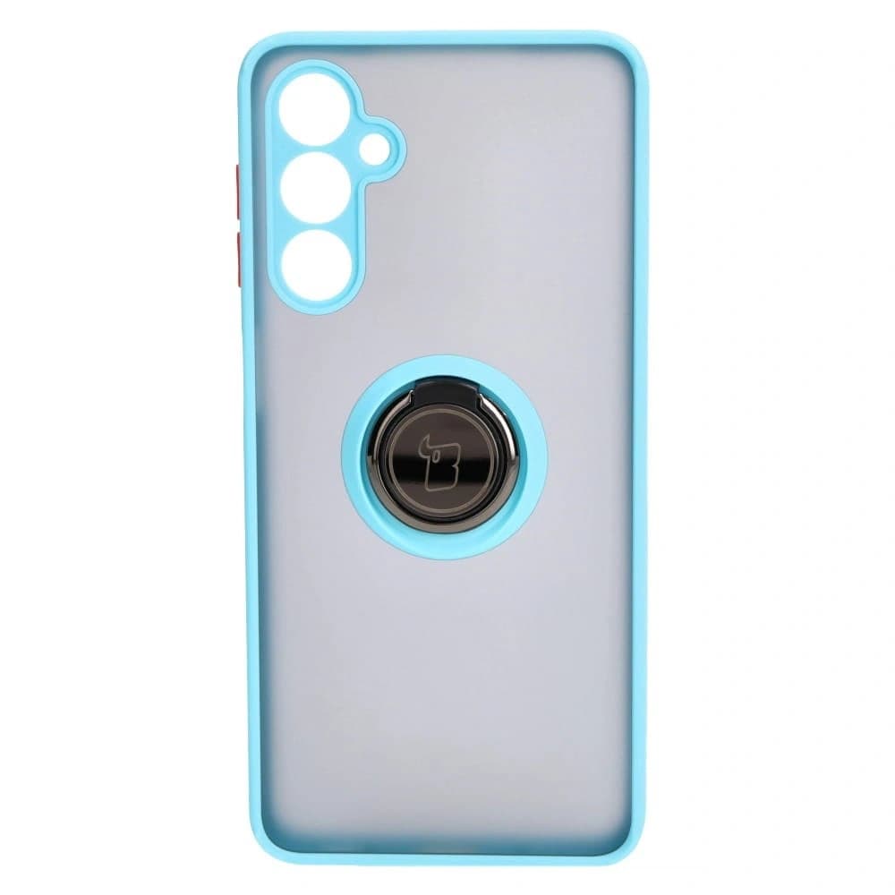 Bizon Case Hybrid Ring Samsung Galaxy M54 5G rauchig mit einem hellblauen Rahmen - 2