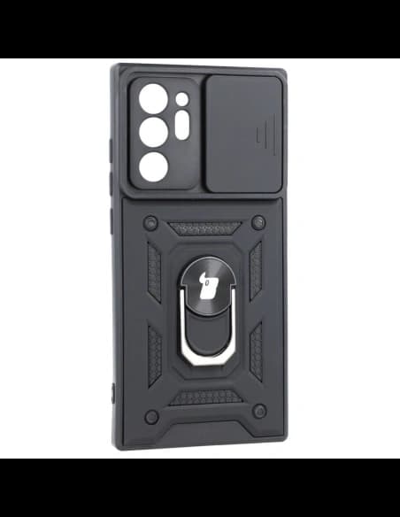 Etui Bizon Case CamShield Ring do Galaxy Note 20 Ultra, czarne