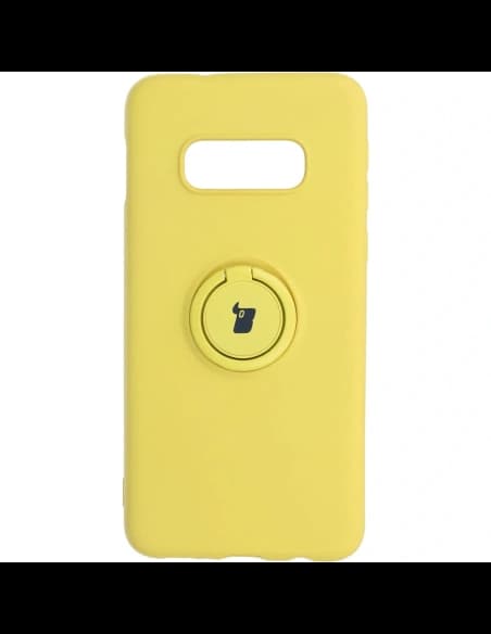 Bizon Case Inel din Silicon Samsung Galaxy S10e galben