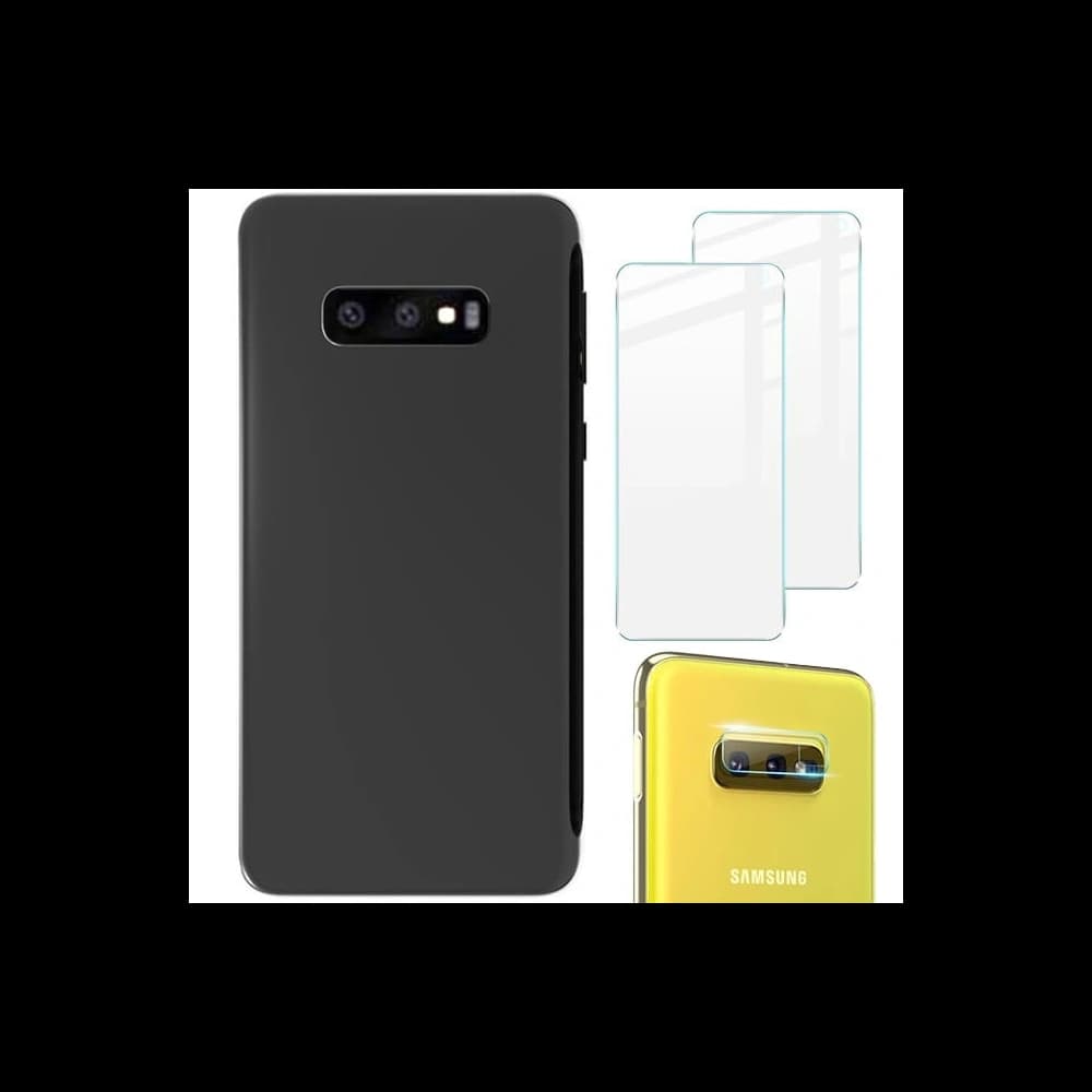 Bizon Case Clear Pack carcasă + 2x sticlă pentru ecran + sticlă pentru lentilă Samsung Galaxy S10e transparentă