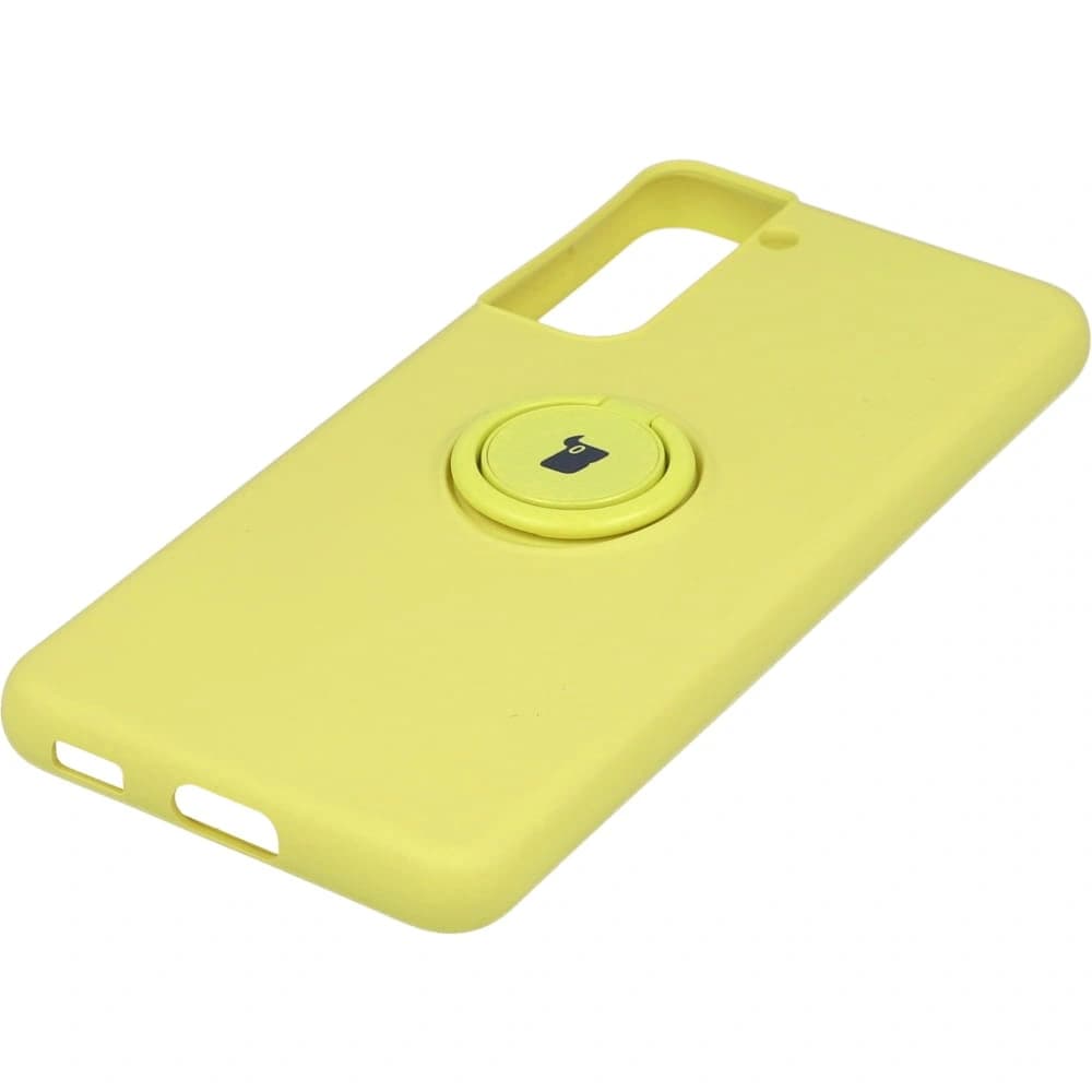 Bizon Case Szilikon Gyűrű Samsung Galaxy S21 sárga - 2