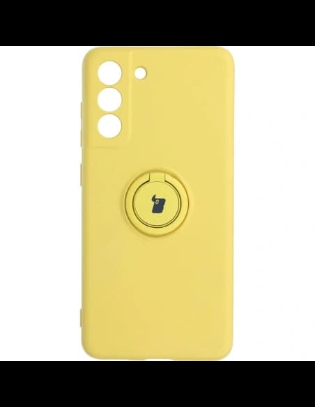 Bizon Case Silicone Ring Samsung Galaxy S21 FE yellow