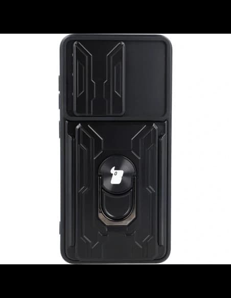Bizon Case Camshield Card Slot Ring Samsung Galaxy S21 FE black