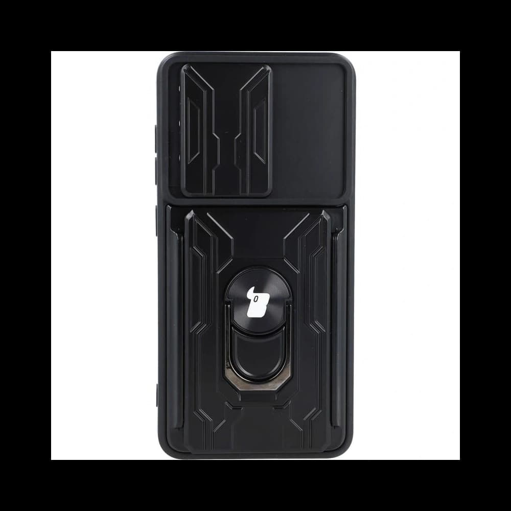 Bizon Case Camshield Card Slot Ring Samsung Galaxy S21 FE black - 1