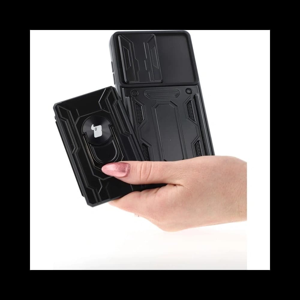 Bizon Case Camshield Card Slot Ring Samsung Galaxy S21 FE black - 4