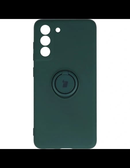 Bizon Case Silicone Ring Samsung Galaxy S21 FE dark green