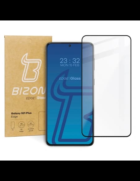 Bizon Glass Edge Samsung Galaxy S21 Plus schwarz