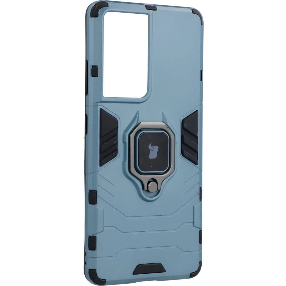 Bizon Case Armor Gyűrű Samsung Galaxy S21 Ultra kék - 2