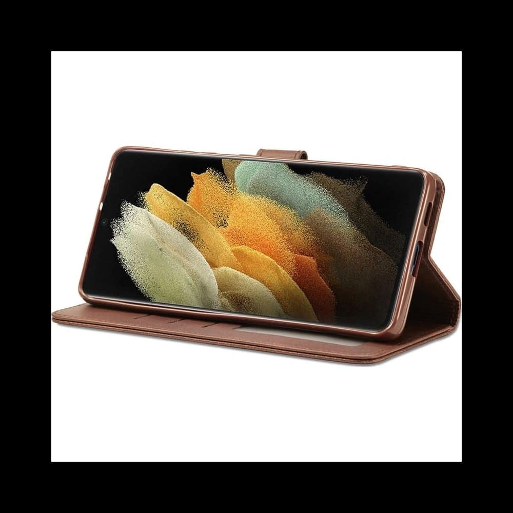 Bizon Case Wallet Samsung Galaxy S21 Ultra barna - 4