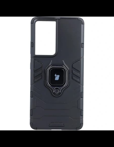 Etui Bizon Case Armor Ring do Samsung Galaxy S21 Ultra czarne