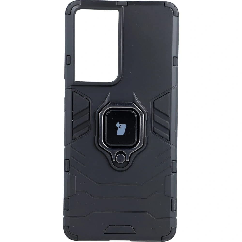 Etui Bizon Case Armor Ring do Galaxy S21 Ultra, czarne - 1