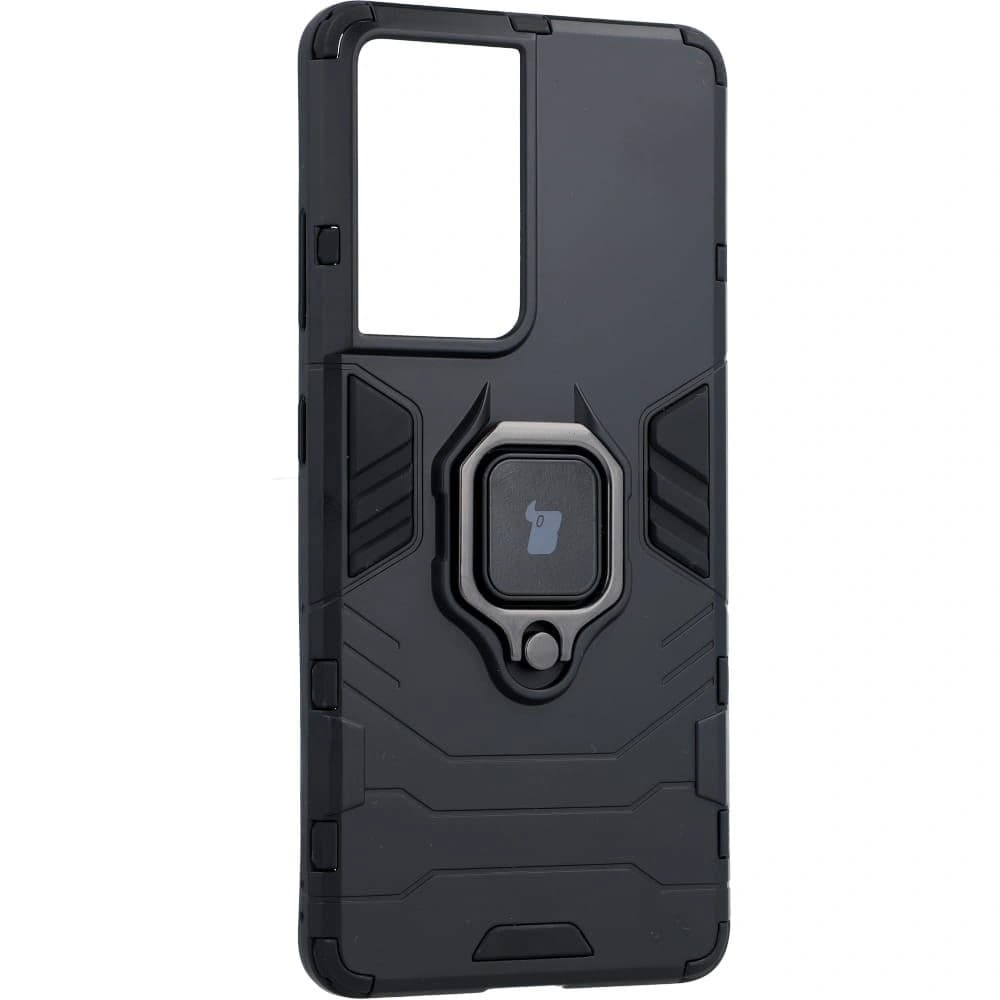 Etui Bizon Case Armor Ring do Galaxy S21 Ultra, czarne - 2