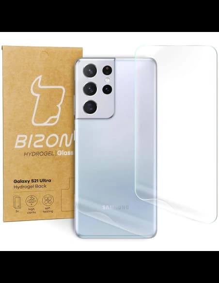 Folia hydrożelowa na tył Bizon Glass Hydrogel Samsung Galaxy S21 Ultra [2 PACK]