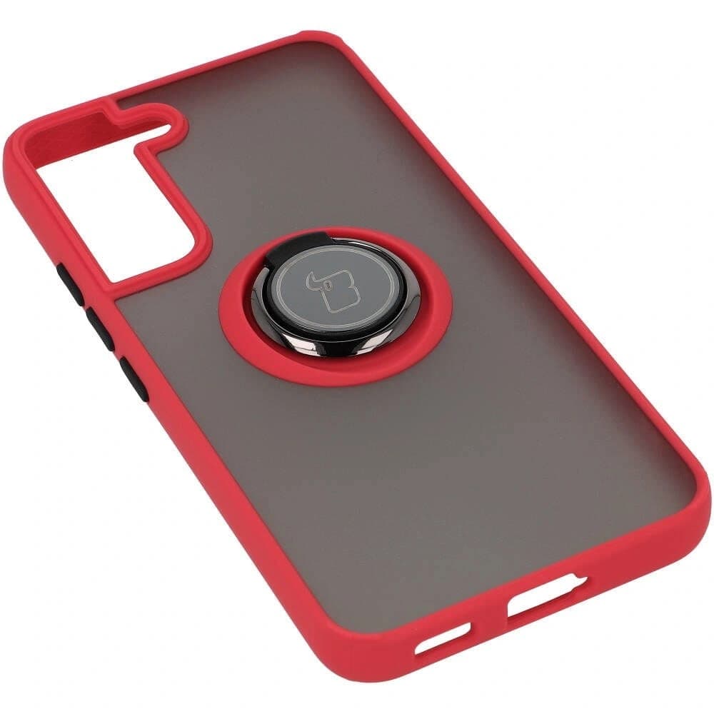 Bizon Case Hybrid Ring Samsung Galaxy S22 smoky with a red frame - 4
