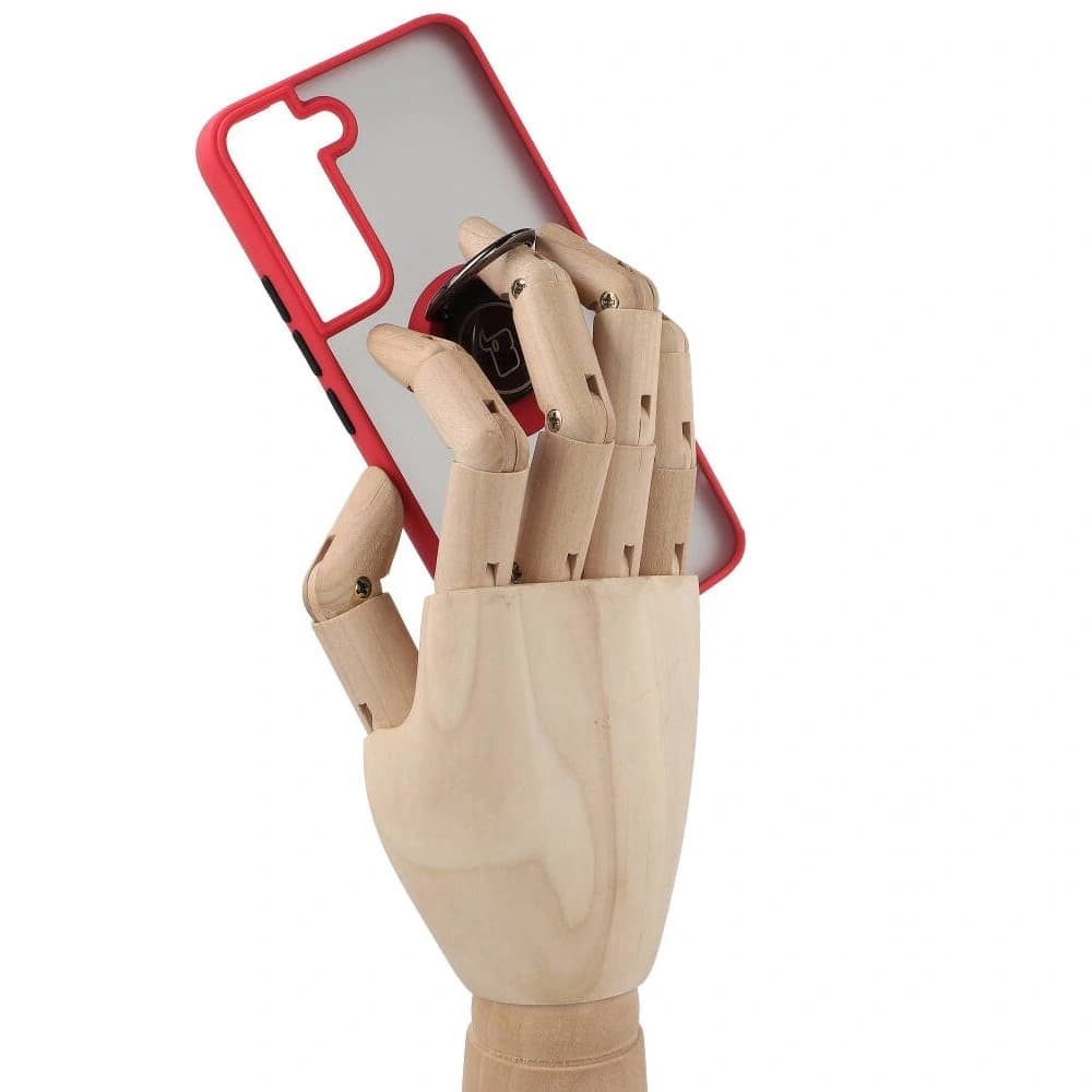 Bizon Case Hybrid Ring Samsung Galaxy S22 smoky with a red frame - 8