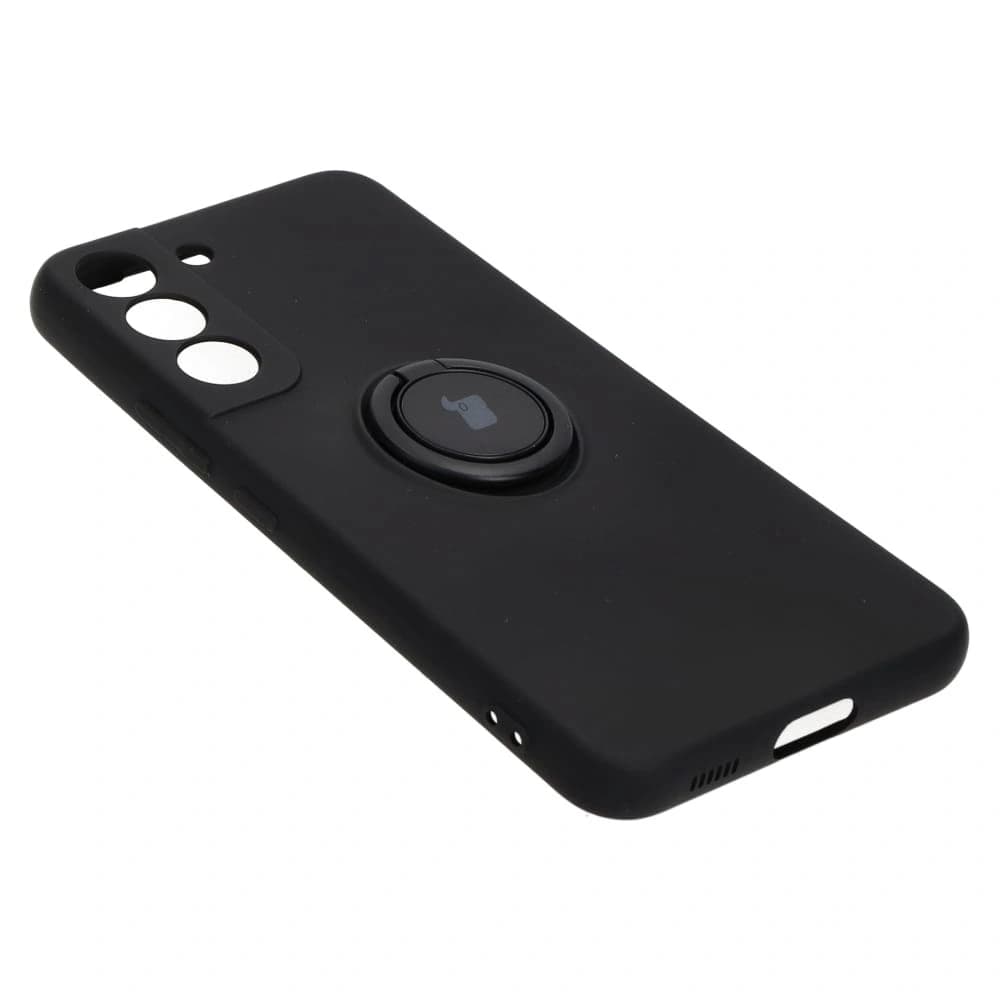 Etui Bizon Case Silicone Ring do Galaxy S22, czarne - 3