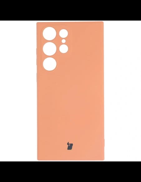 Etui Bizon Case Silicone Sq do Samsung Galaxy S23 Ultra pomarańczowe