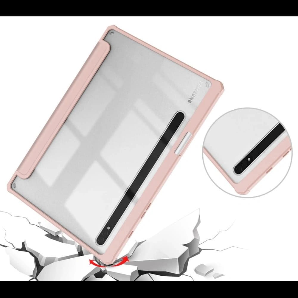 Bizon tok Tab Átlátszó Matt Samsung Galaxy Tab S8 / S7 rózsaarany - 5