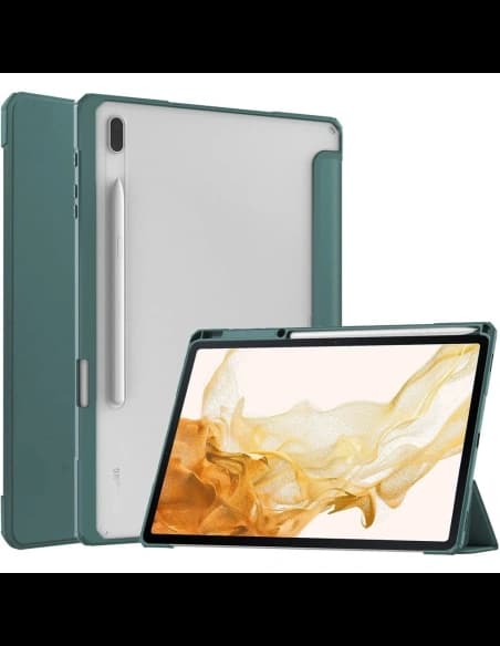 Bizon Case Tab Clear Matt Samsung Galaxy Tab S8 Plus / S7 Plus / S7 FE verde închis