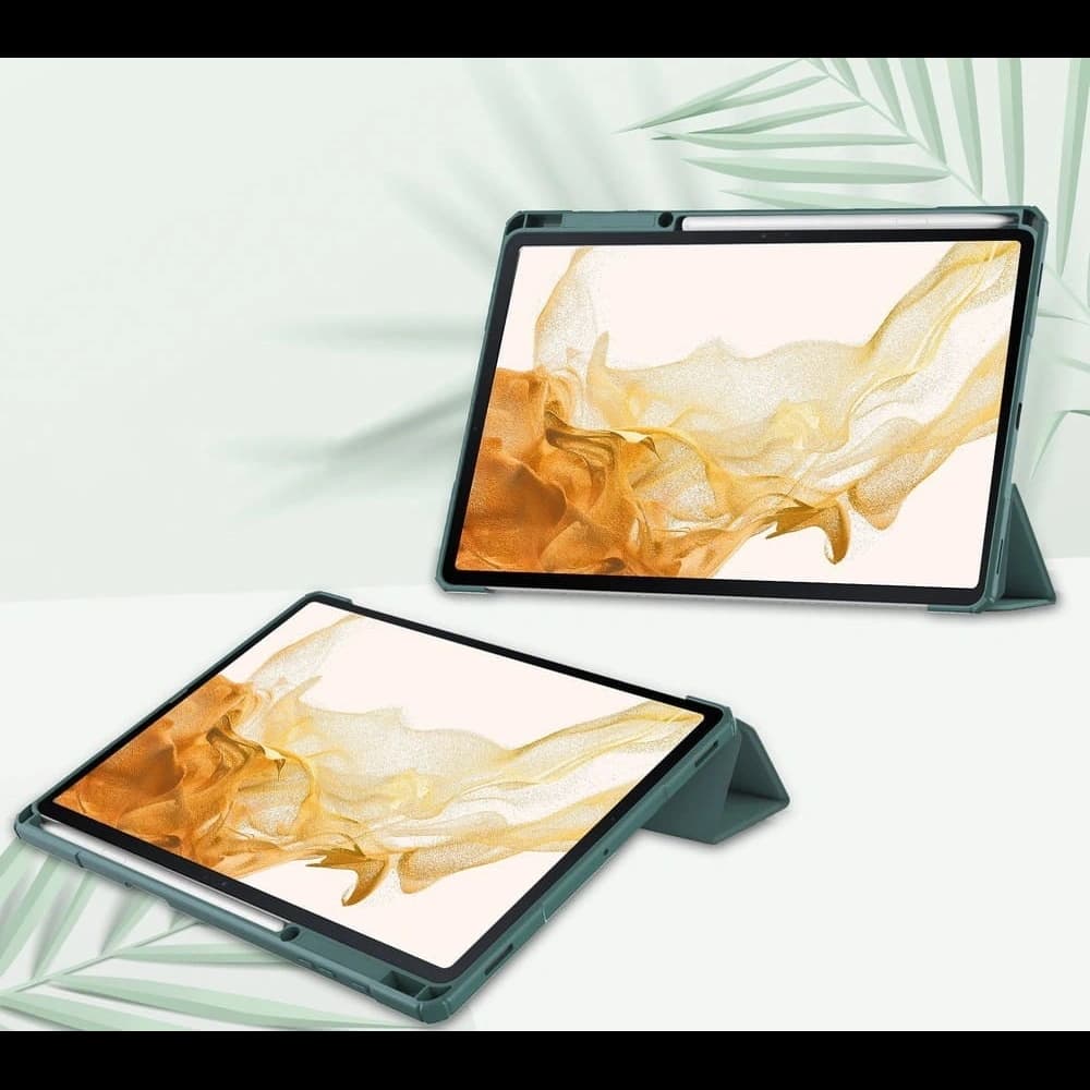 Bizon Case Tab Clear Matt Samsung Galaxy Tab S8 Plus / S7 Plus / S7 FE verde închis - 2