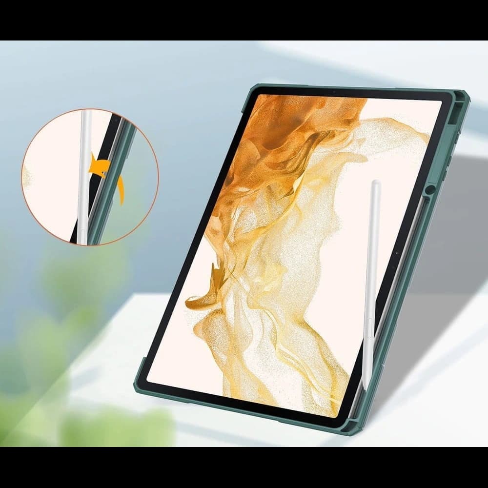 Bizon Case Tab Clear Matt Samsung Galaxy Tab S8 Plus / S7 Plus / S7 FE verde închis - 5