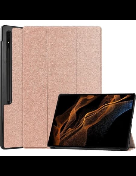 Bizon Case Tab Croc Samsung Galaxy Tab S8 Ultra rózsaarany