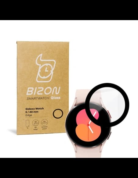 Hybidní sklo Bizon Glass Edge pro Samsung Galaxy Watch 5 / 6 40 mm černé