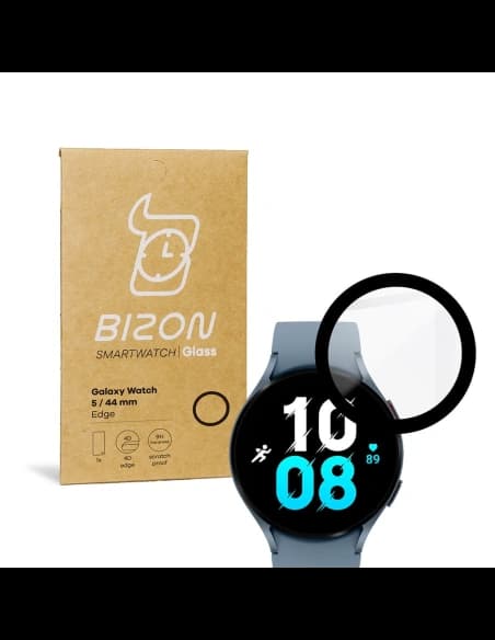Hybidní sklo Bizon Glass Edge pro Samsung Galaxy Watch 5 / 6 44 mm černé