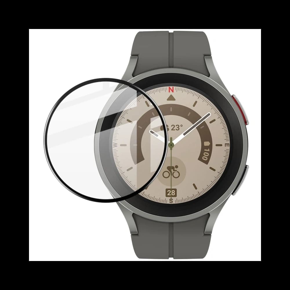 Hybriční sklo Bizon Glass Edge pro Samsung Galaxy Watch 5 Pro 45 mm černé - 2