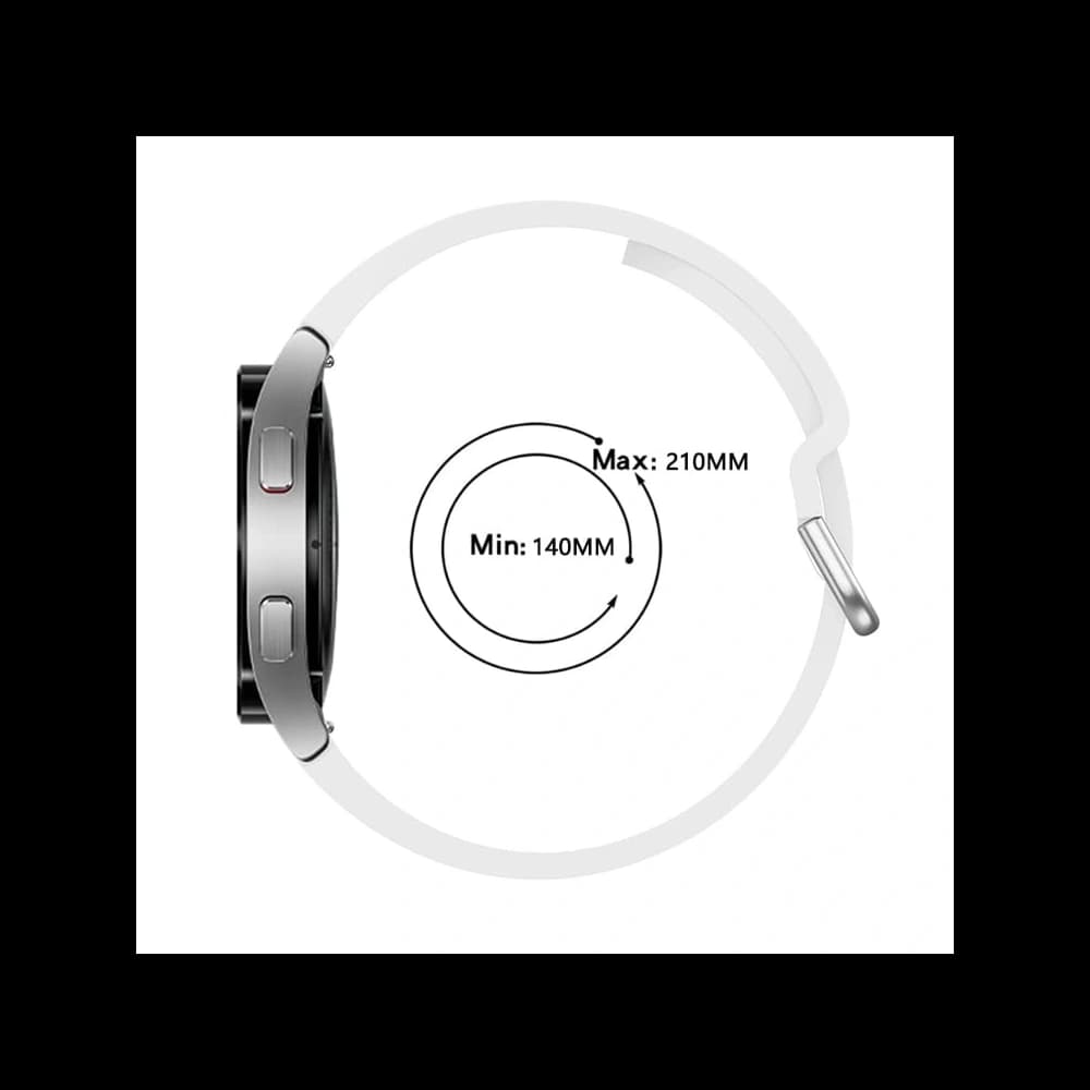 Bizon Strap Watch Silicon Samsung Galaxy Watch 20 mm alb - 4