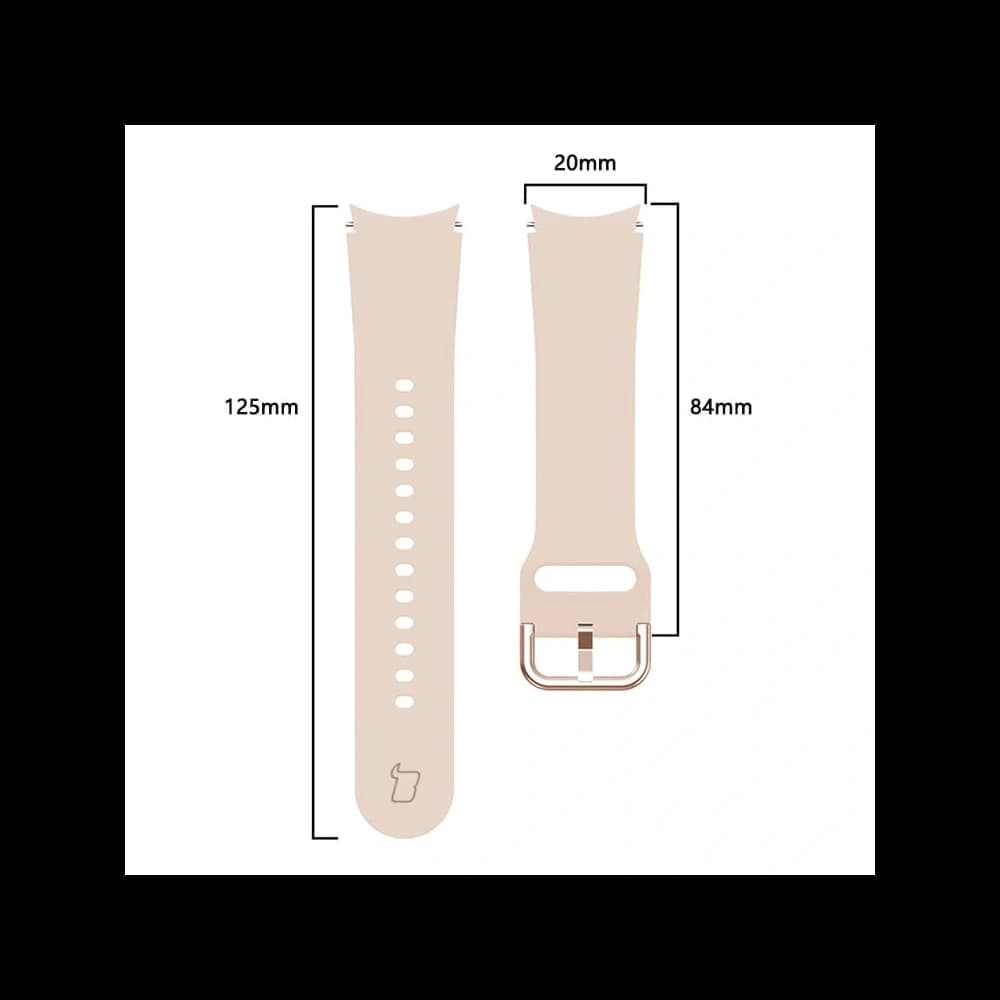 Bizon Strap Watch Silikon Samsung Galaxy Uhr 20 mm hellrosa - 2