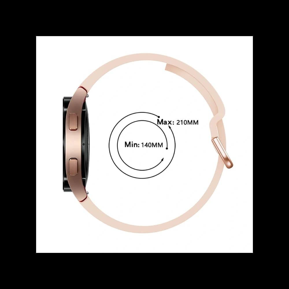 Bizon Strap Watch Silikon Samsung Galaxy Uhr 20 mm hellrosa - 4