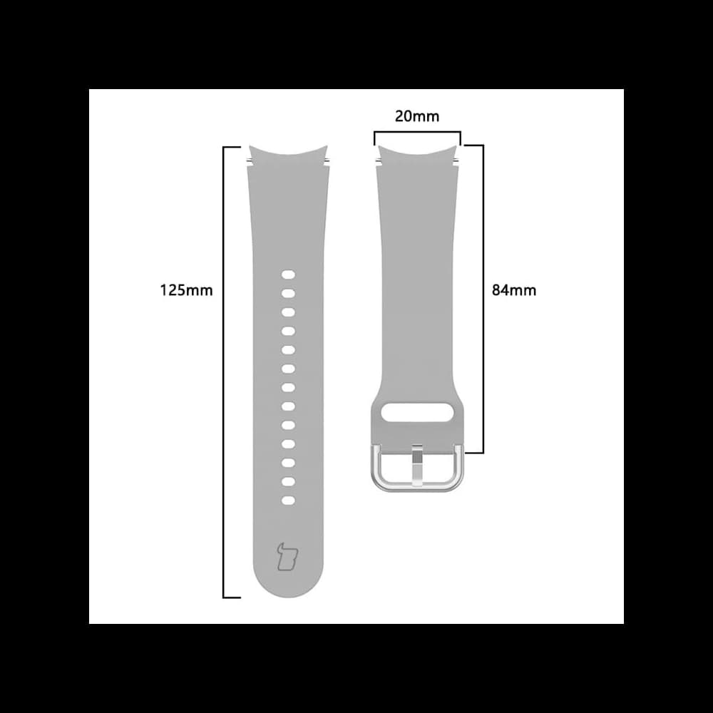 Bizon Strap Uhr Silikon Samsung Galaxy Uhr 20 mm hellgrau - 2