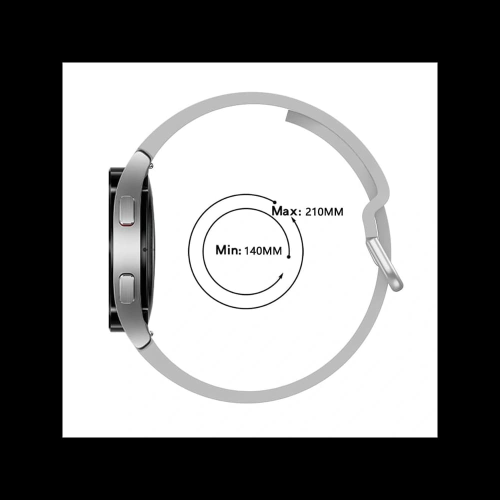 Bizon Strap Uhr Silikon Samsung Galaxy Uhr 20 mm hellgrau - 4