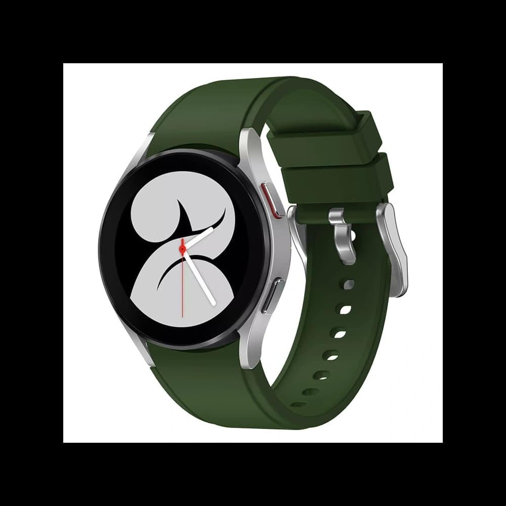 Bizon Strap Watch Silicone Pro Samsung Galaxy Watch 20 mm grün - 1