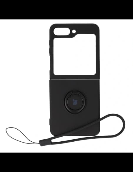Bizon Case Szilikon Gyűrű Sq Samsung Galaxy Z Flip5 fekete