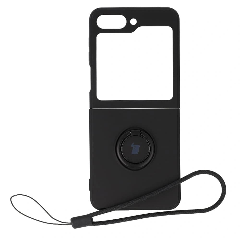 Bizon Case Szilikon Gyűrű Sq Samsung Galaxy Z Flip5 fekete - 1