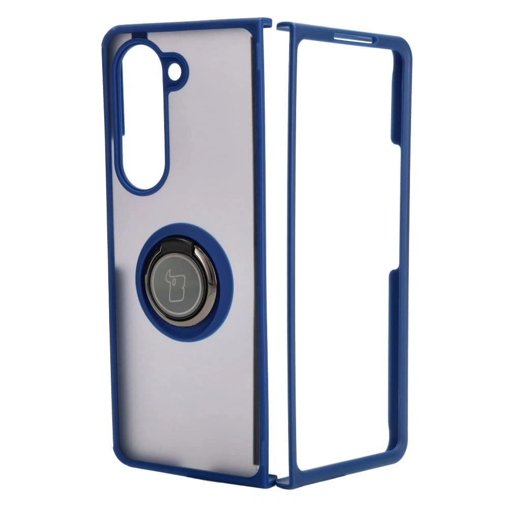Bizon Case Hybrid Ring Samsung Galaxy Z Fold5 füstös színű, sötétkék kerettel - 3