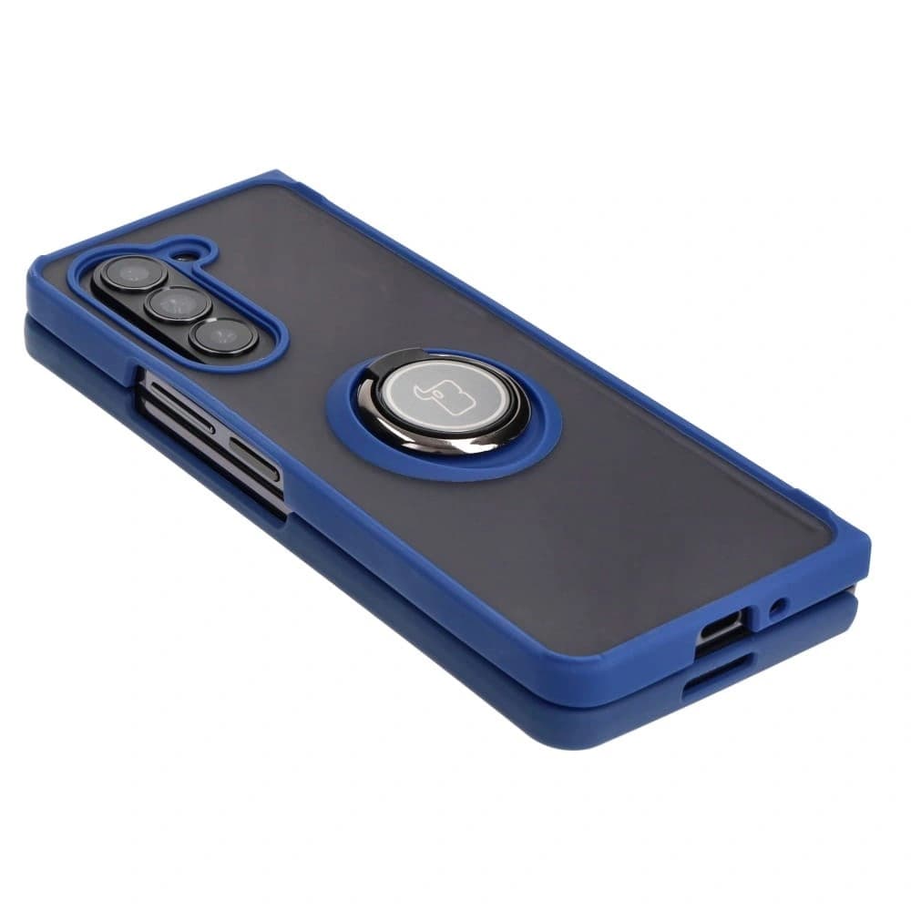 Bizon Case Hybrid Ring Samsung Galaxy Z Fold5 füstös színű, sötétkék kerettel - 4