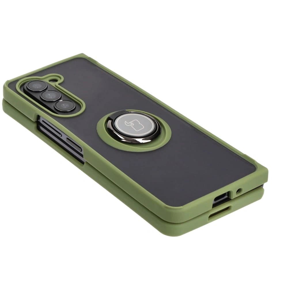 Bizon Case Hybrid Ring Samsung Galaxy Z Fold5 füstös zöld kerettel - 4