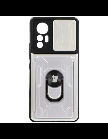 Bizon Case Camshield Card Slot Ring Xiaomi 12 Lite white