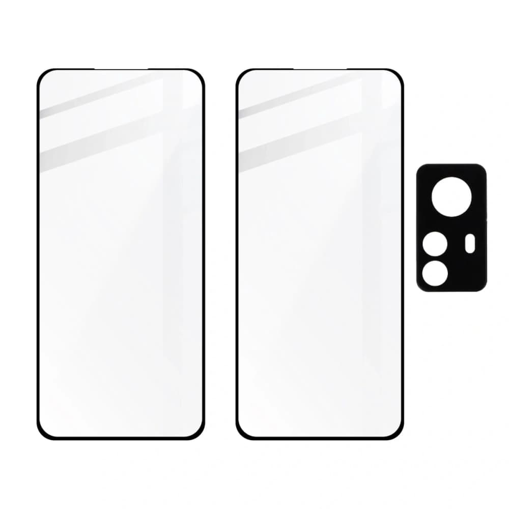 Bizon Glass Edge 3D gehärtetes Glas - [2 PACK] + Linsenschutz Xiaomi 12 Pro schwarz - 5