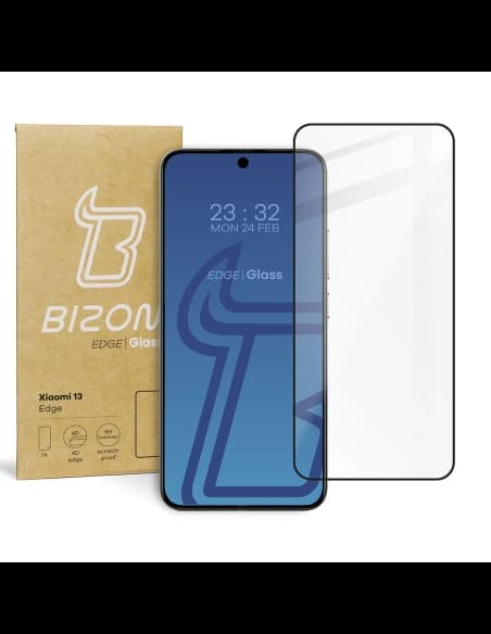 Tvrzené sklo Bizon Glass Edge 2 pro Xiaomi 13 / Xiaomi 14 černé