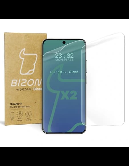 Fólie hydrogelová na displej Bizon Glass Hydrogel pro Xiaomi 13 / Xiaomi 14 [2 PACK]