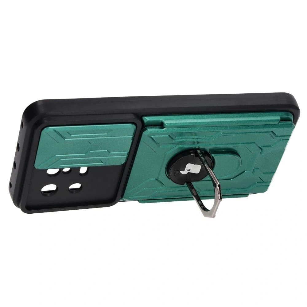 Bizon Case Camshield Card Slot Ring Xiaomi 13 verde - 4
