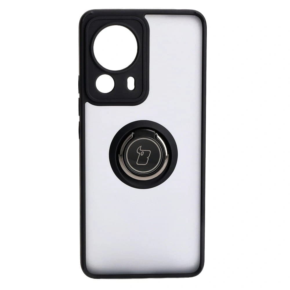 Bizon Case Hybrid Ring Xiaomi 13 Lite fumuriu cu un cadru negru - 2