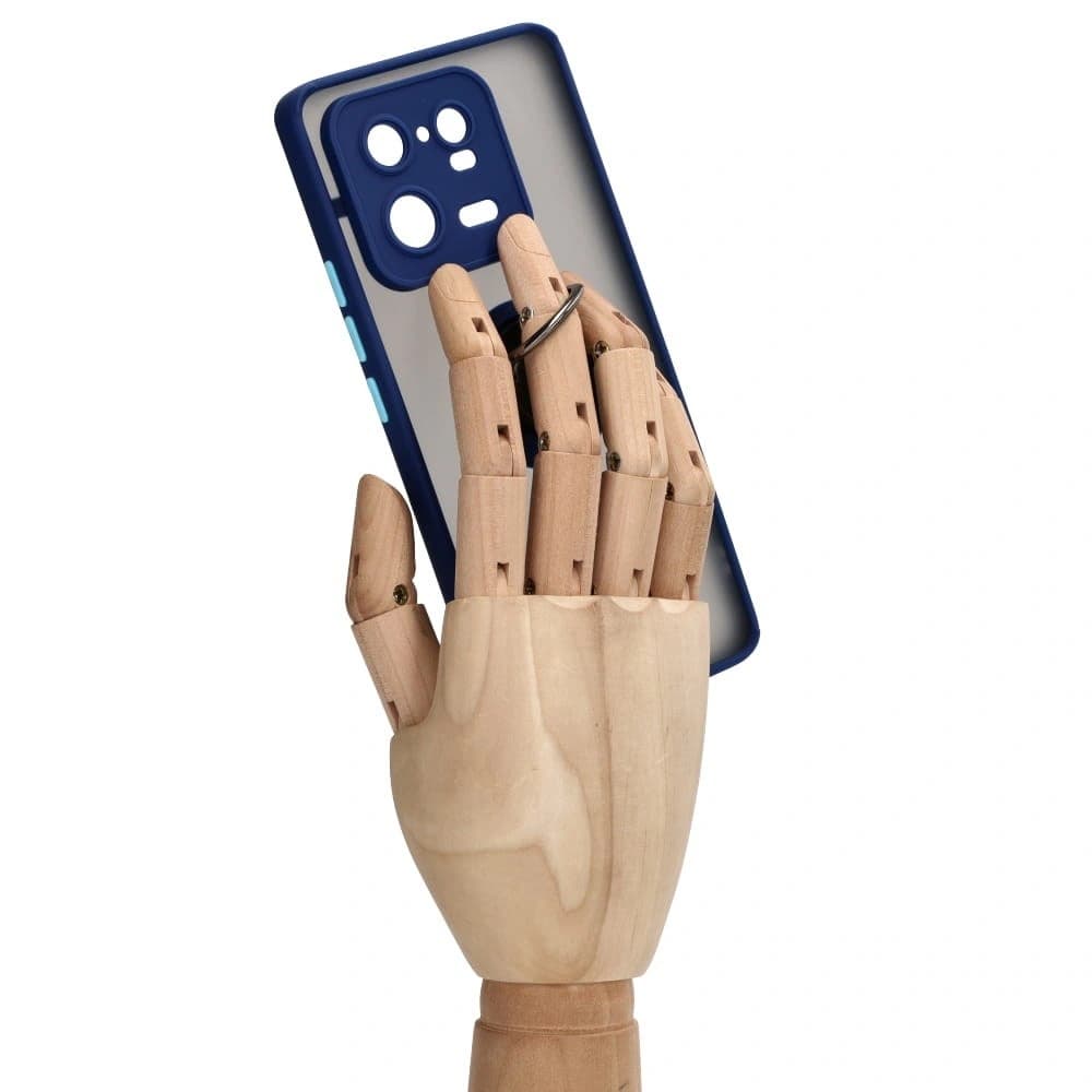 Bizon Case Hybrid Ring Xiaomi 13 Pro smoky with a navy blue frame - 8